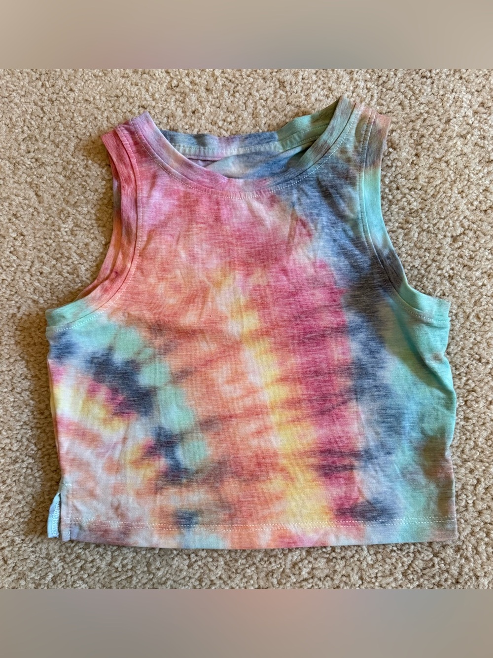 all in motion Kids Tie-Dye Tank Top - Pink, Yellow, Blue, Green